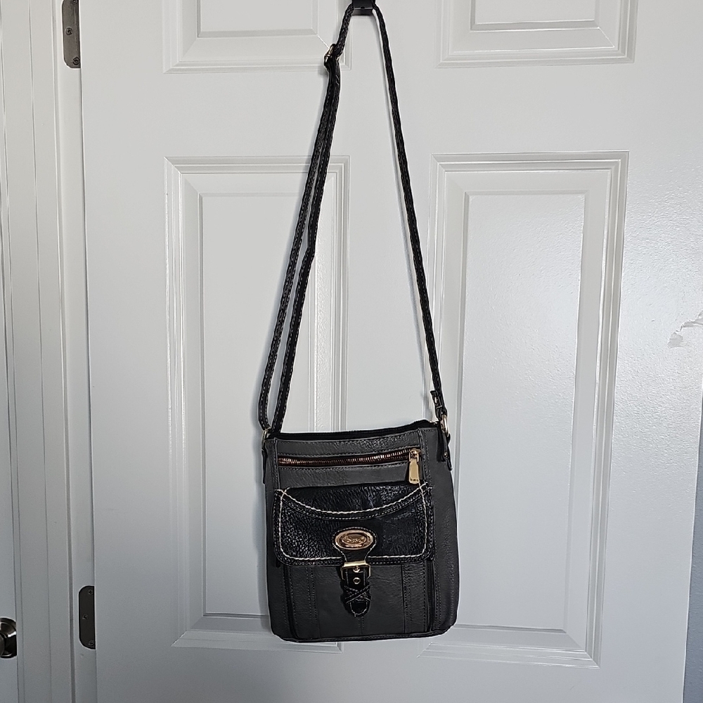 b.o.c. Black and Gold Messenger Bag